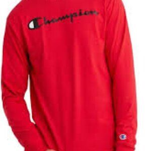 Champion Men's Red Long Sleeve Tee - Classic Logo‎ Size 4XB